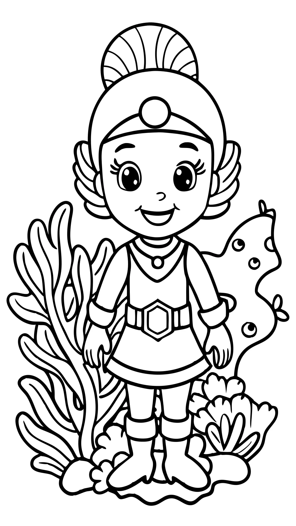 coral paw patrol coloring page